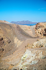 Image showing volcanic  in europe santorini greece  mediterranean sea