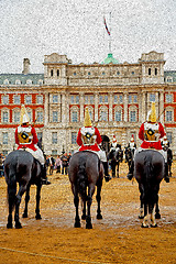 Image showing in london england horse and cavalry for    the queen