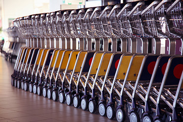 Image showing Baggage Trolleys