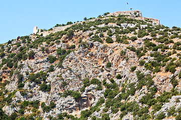 Image showing  in  myra turkey europe   indigenous tomb stone