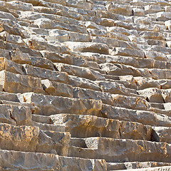 Image showing   in turkey europe myra  the old theatre abstract texture of ste