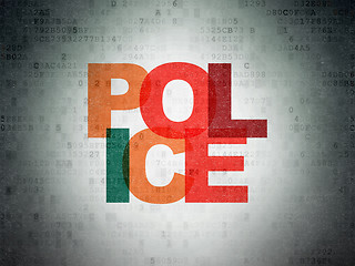 Image showing Law concept: Police on Digital Paper background