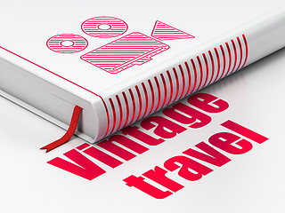 Image showing Travel concept: book Camera, Vintage Travel on white background