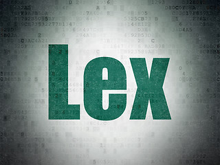 Image showing Law concept: Lex on Digital Paper background
