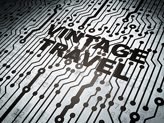 Image showing Travel concept: circuit board with Vintage Travel