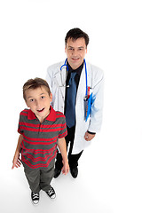 Image showing Doctor with child patient