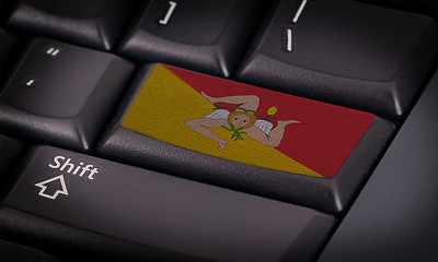 Image showing Flag on keyboard