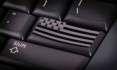 Image showing Flag on keyboard