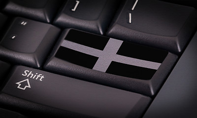 Image showing Flag on keyboard