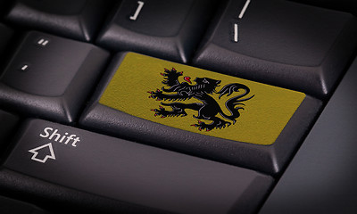 Image showing Flag on keyboard