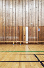 Image showing Retro indoor sports gymnasium