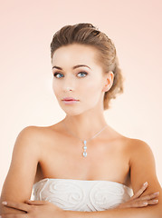 Image showing woman with diamond necklace