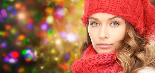 Image showing young woman in winter clothes