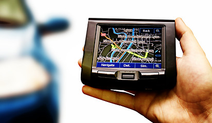 Image showing Gps in a man hand.