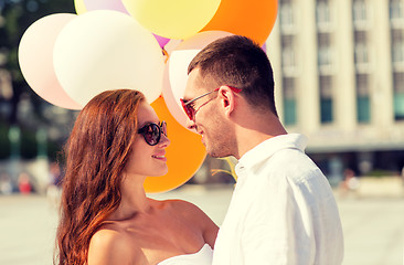 Image showing smiling couple in city