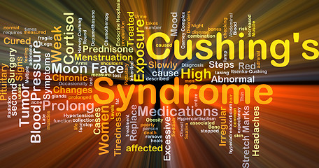 Image showing Cushing’s syndrome background concept glowing