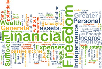 Image showing Financial freedom background concept