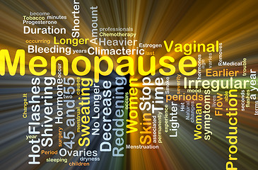 Image showing Menopause background concept glowing