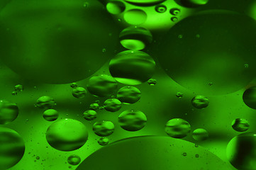 Image showing green floating bubbles