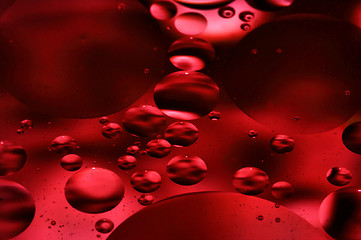 Image showing red floating bubbles