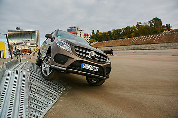 Image showing Kiev, Ukraine - OCTOBER 10, 2015: Mercedes Benz star experience. The series of test drives