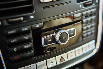 Image showing Luxury car interior details.