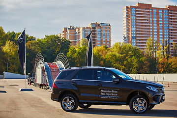 Image showing Kiev, Ukraine - OCTOBER 10, 2015: Mercedes Benz star experience. The series of test drives