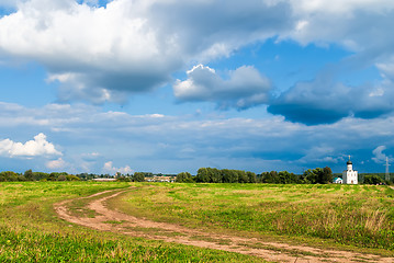 Image showing Road to Church of Intercession on Nerl River