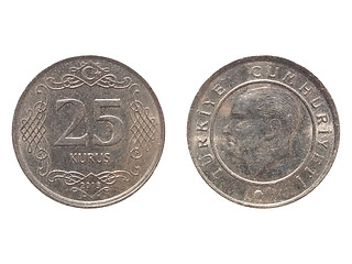 Image showing Turkish coin isolated