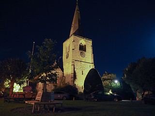 Image showing St Mary Magdalene church in Tanworth in Arden at night