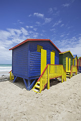 Image showing Beach huts, Cape Town 