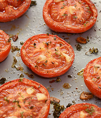Image showing Roast tomatoes, seasoned with thyme and garlic