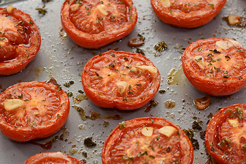 Image showing Roasted tomato halves