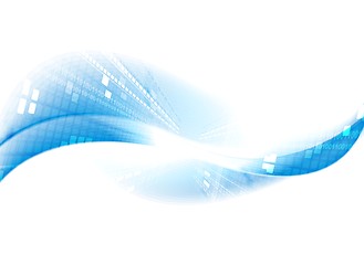 Image showing Light blue tech motion background