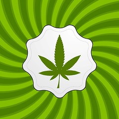 Image showing Green retro cannabis design element