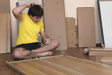 Image showing Assembling furniture at home