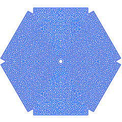 Image showing Blue Labyrinth. Kids Maze