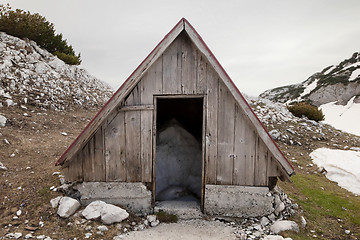 Image showing Abandoned mountain shelter