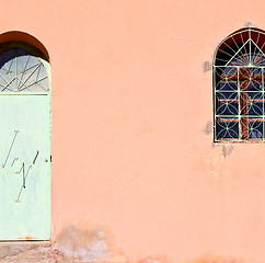 Image showing old door in morocco africa ancien and window