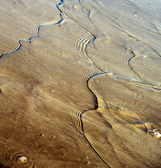 Image showing dune morocco in africa brown coastline wet sand beach near atlan