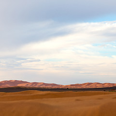 Image showing sunshine in the desert of morocco sand and dune