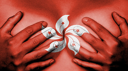 Image showing Hands covering breasts