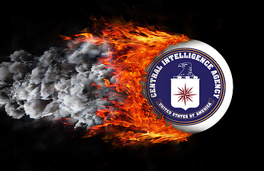 Image showing Flag with a trail of fire - CIA