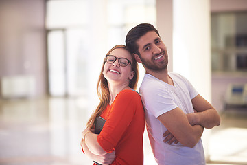 Image showing students couple standing together
