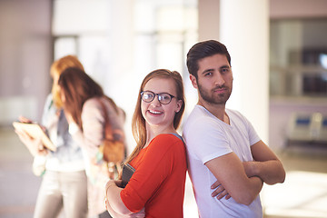 Image showing students couple standing together