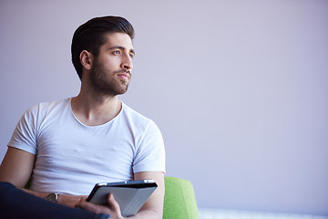 Image showing student working on tablet