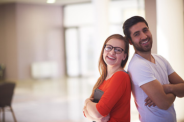 Image showing students couple standing together