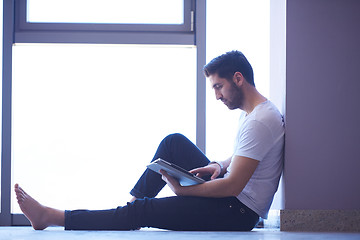 Image showing student working on tablet