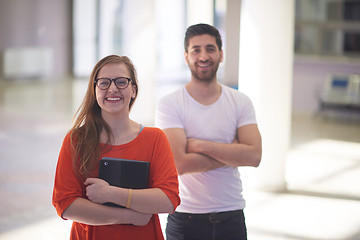 Image showing students couple standing together