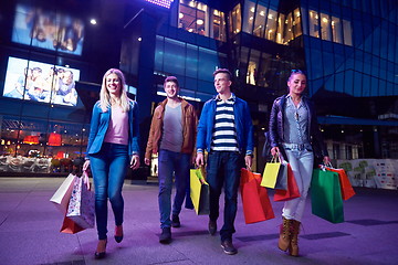 Image showing Group Of Friends Enjoying Shopping